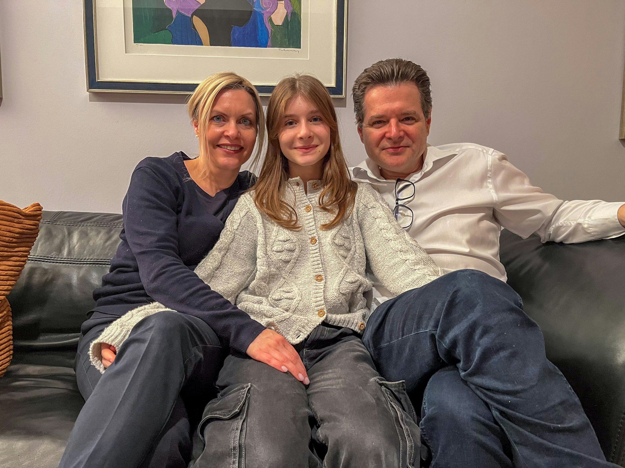 Julia Kovacs mit ihren Eltern Andrei Kovacs und Brigitte Bruns