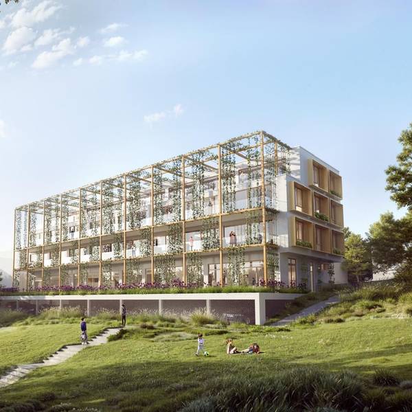 Mirdi Roci und sein Neffe Bleron sind die ersten Investoren, die auf dem früheren Merkur-Gelände in Waldbröl bauen wollen. Dies ist eine Ansicht der „Merkur-Zeile“ an der Bahnhofstraße vom neuen Grünzug Ost aus dargestellt.