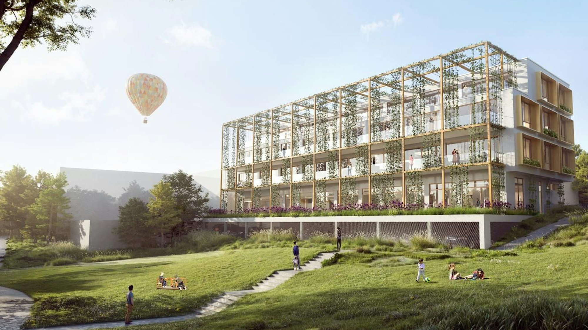 Mirdi Roci und sein Neffe Bleron sind die ersten Investoren, die auf dem früheren Merkur-Gelände in Waldbröl bauen wollen. Dies ist eine Ansicht der „Merkur-Zeile“ an der Bahnhofstraße vom neuen Grünzug Ost aus dargestellt.