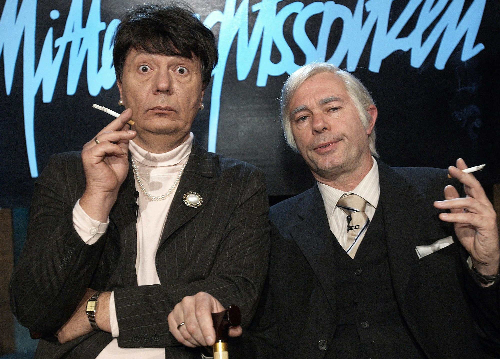 Wilfried Schmickler (l.) und Uwe Lyko in den Mitternachtsspitzen als „Loki und Smoky“.