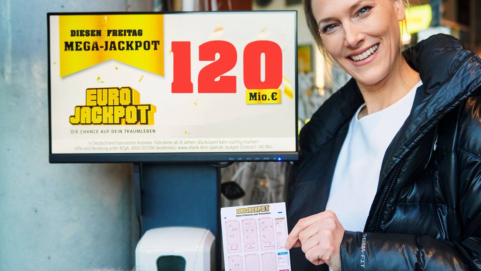 Der 120-Millionen-Euro-Jackpot wurde auch bei der Dienstagsziehung (26. November) erneut nicht geknackt: Zum fünften Mal hintereinander geht es bei der europäischen Lotterie um 120 Millionen Euro.