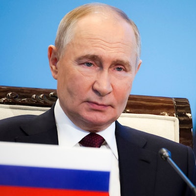 Kremlchef Wladimir Putin bei seinem Besuch in der kasachischen Hauptstadt Astana.