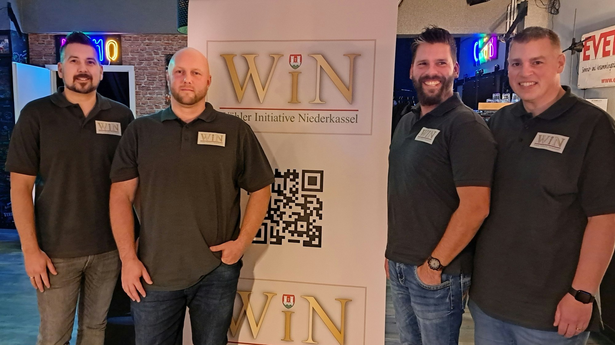 Der Vorstand der neu gegründeten Wählerinitiative Niederkassel (WIN): Marc Pfister, Benjamin Meybohm, Edward Knieling und Andreas Hopp (v.r.).