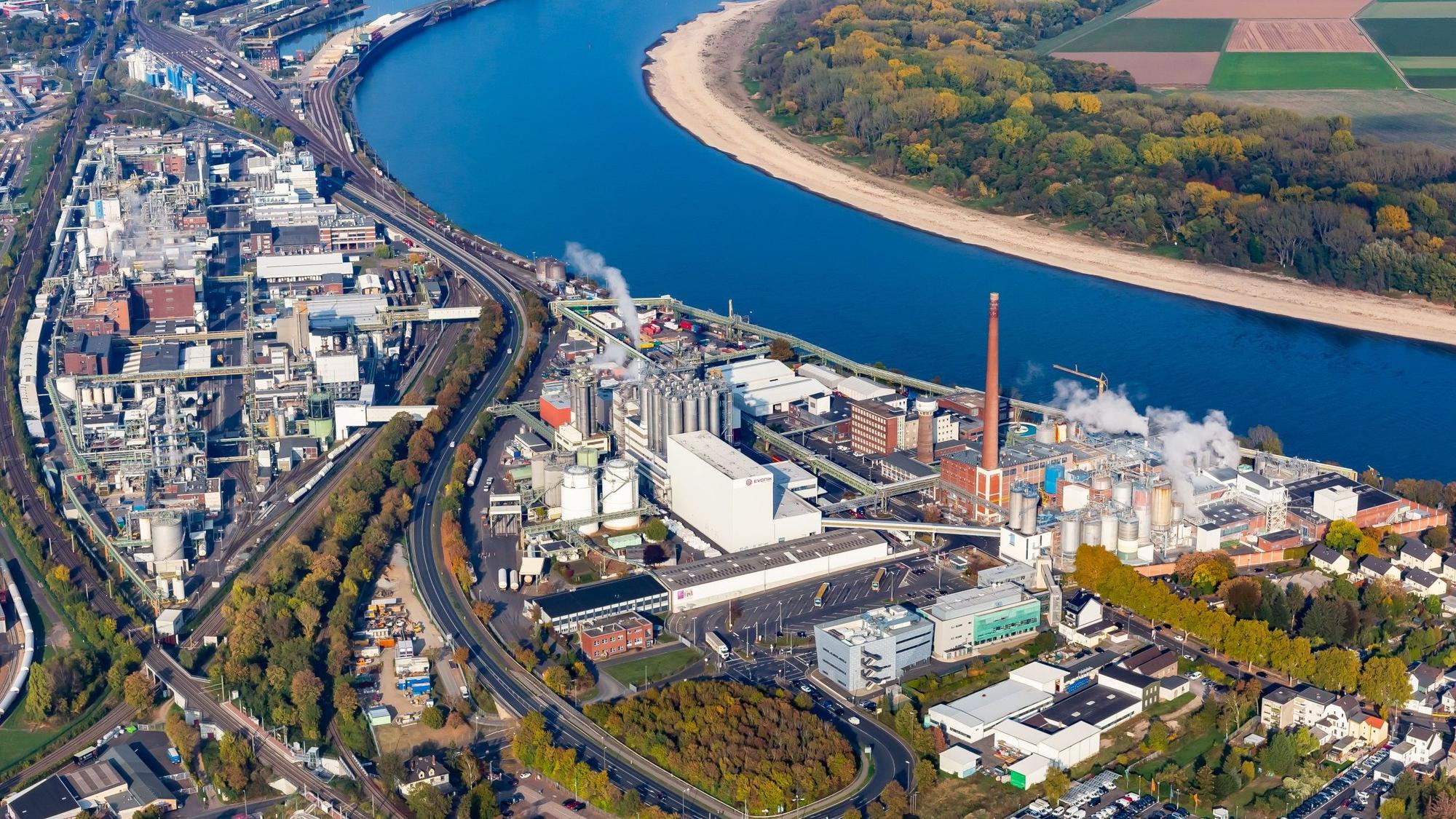 Luftbildaufnahme Evonik-Standort Wesseling