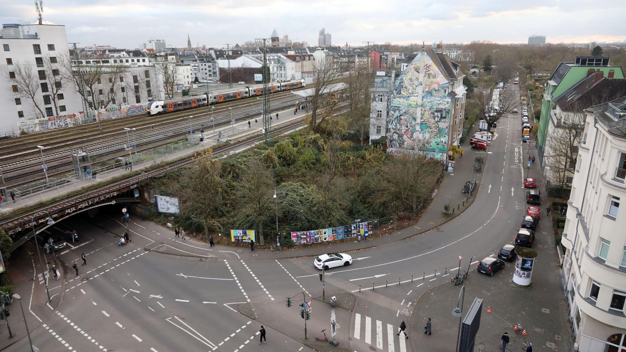 Das unbebaute Grundstück am Bahnhof West, dort sollte ein Studentenwohnheim entstehen.