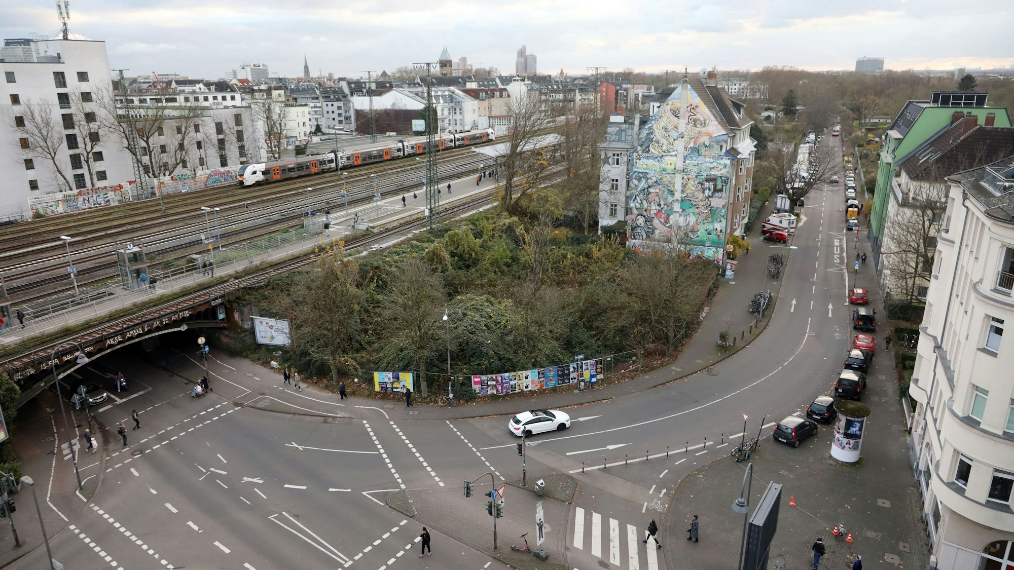 Das unbebaute Grundstück am Bahnhof West, dort sollte ein Studentenwohnheim entstehen.