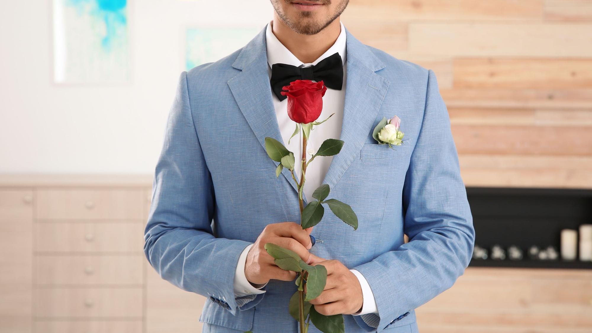 Ein Model mit Rose.