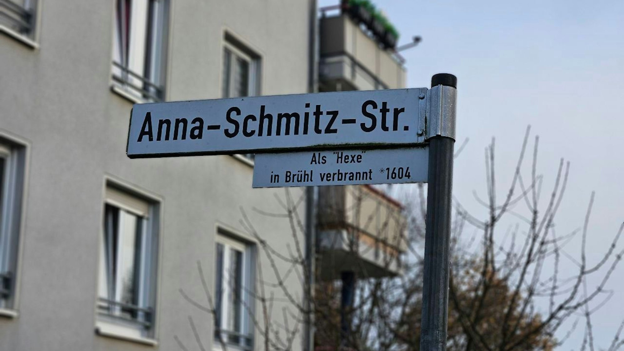 Die Anna-Schmitz-Straße in Brühl Ost.