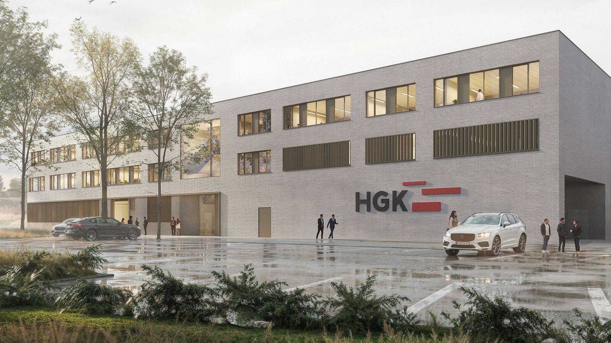 Zu sehen ist eine Visualisierung des geplanten Gebäudes.