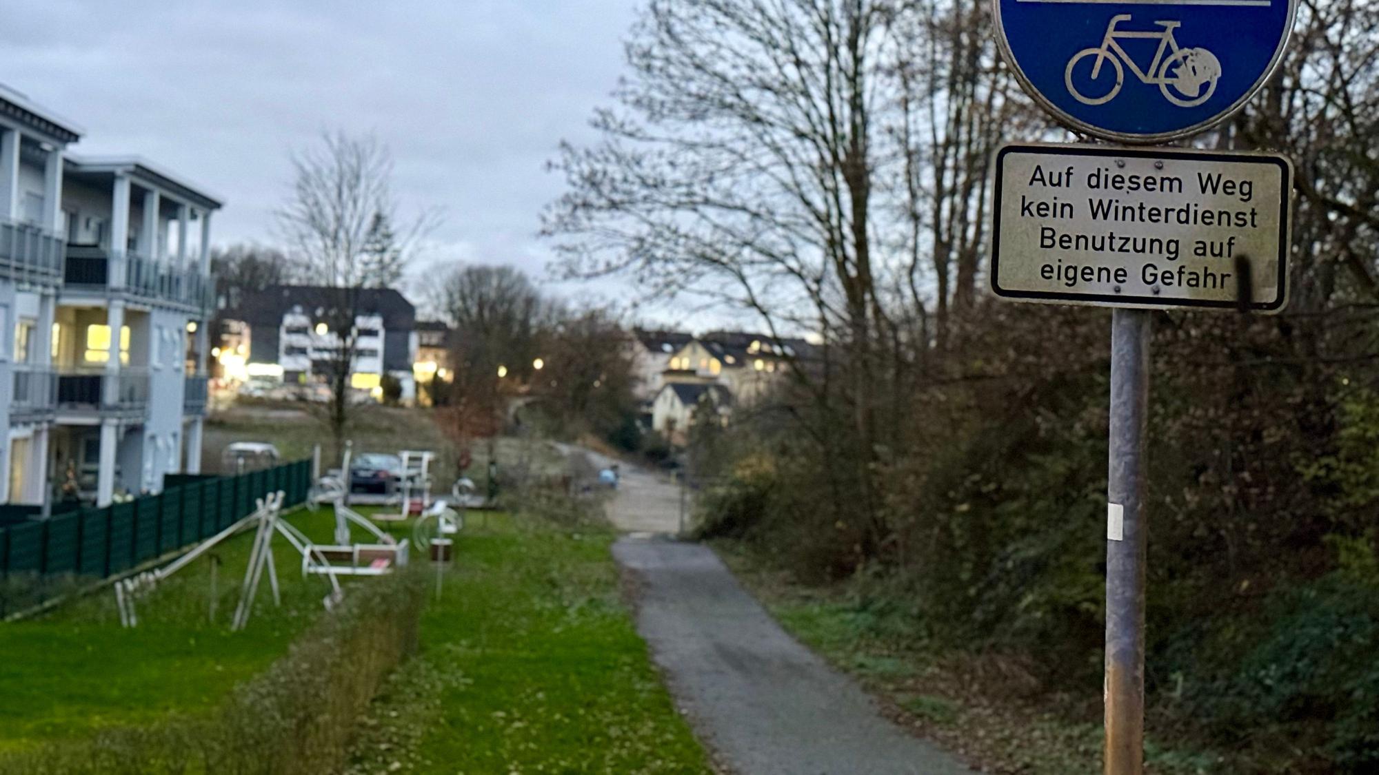 Ein Fahrradweg in Burscheid
