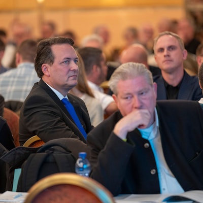 CDU-Parteichef Karl Mandl während der Mitgliederversammlung.