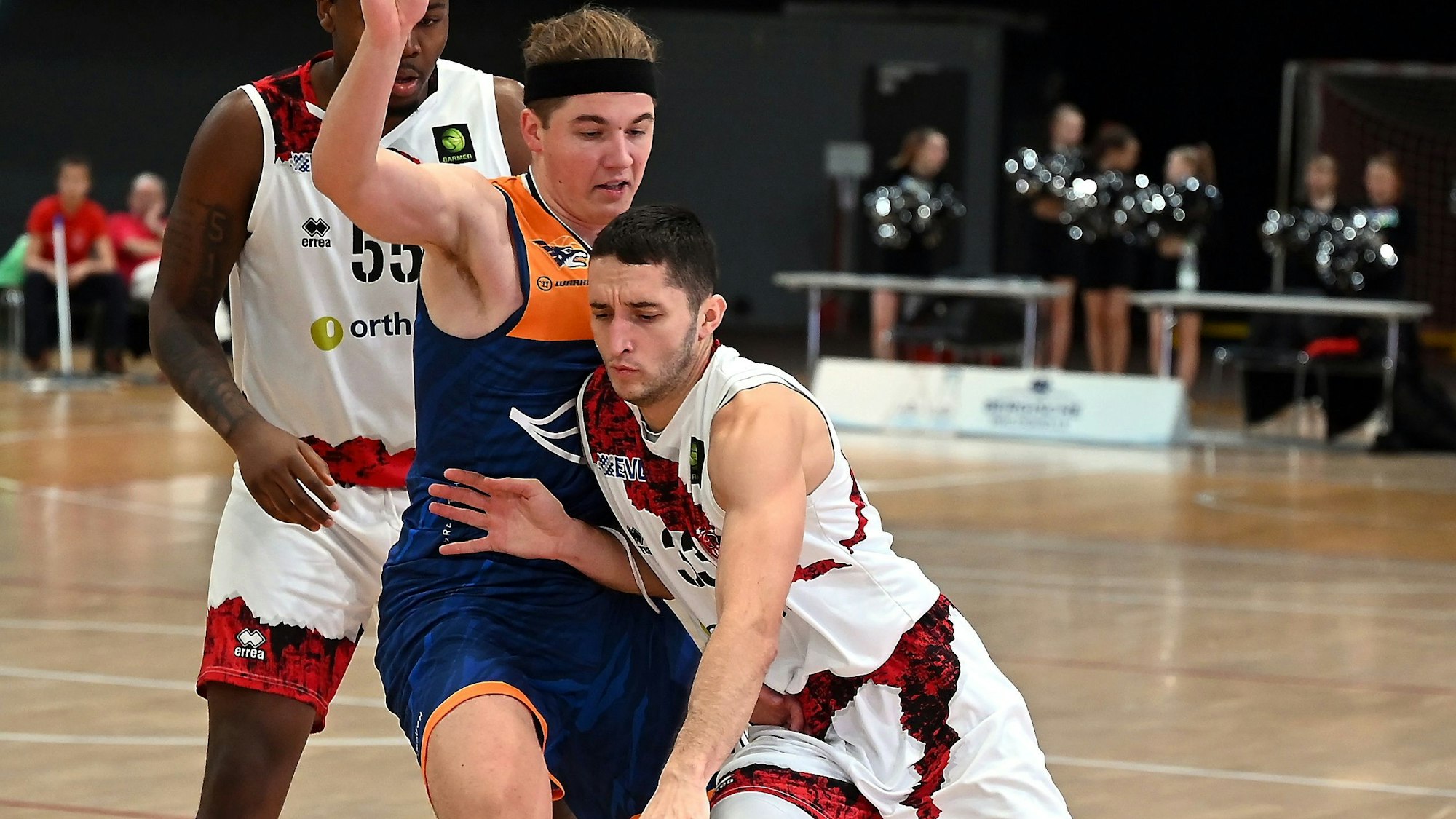 01.12.2024, Basketball-Bayer Giants - Rostock
rechts: Dimitrije Djordjevic (Bayer)
Foto: Uli Herhaus