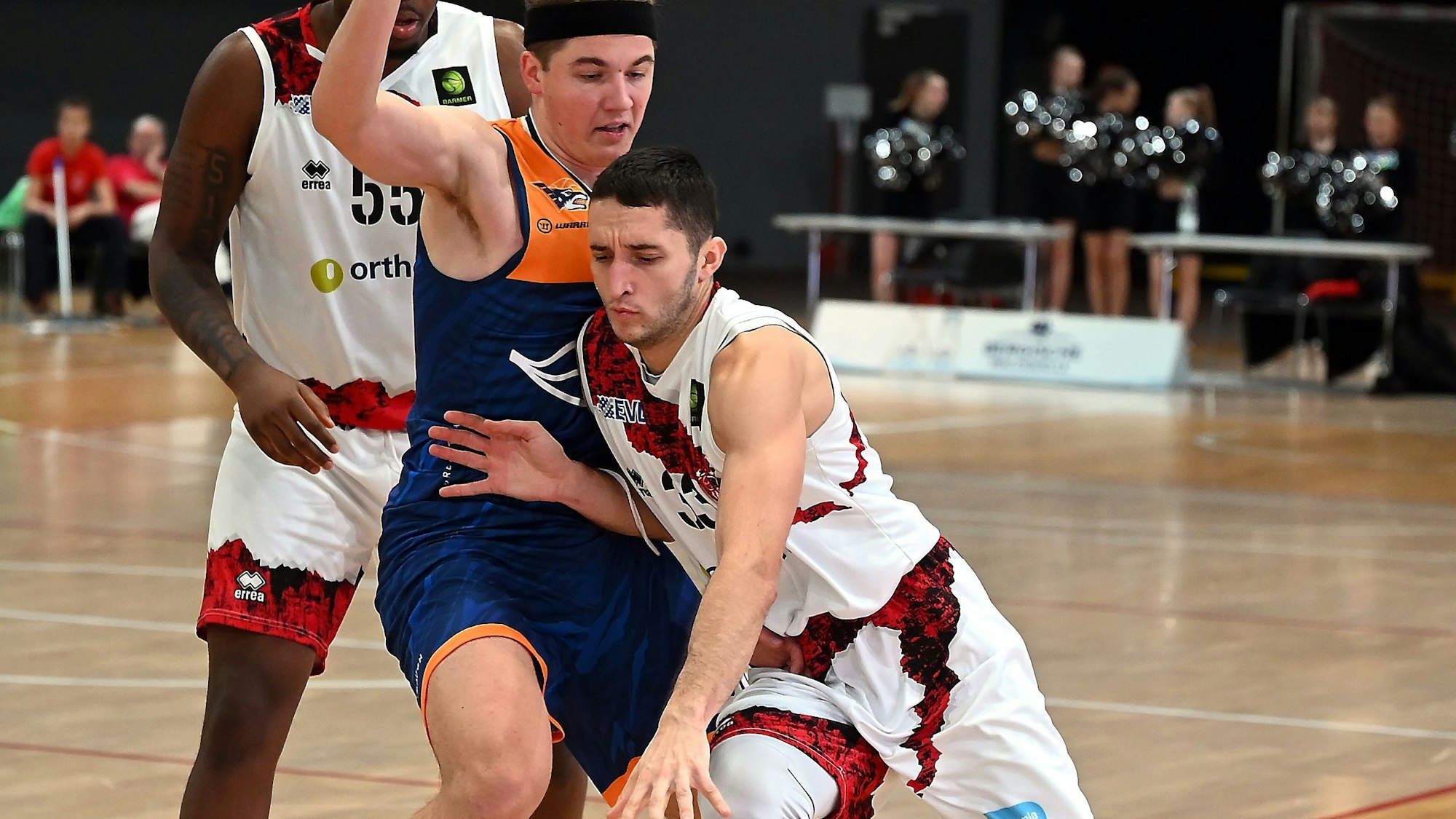 01.12.2024, Basketball-Bayer Giants - Rostock
rechts: Dimitrije Djordjevic (Bayer)
Foto: Uli Herhaus