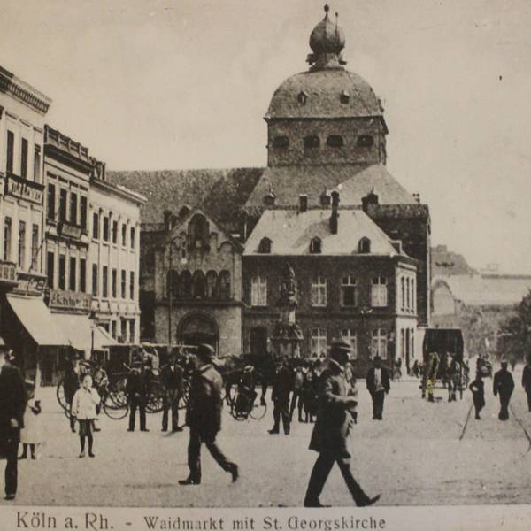 Das Foto zeigt den Waidmarkt um 1900.
