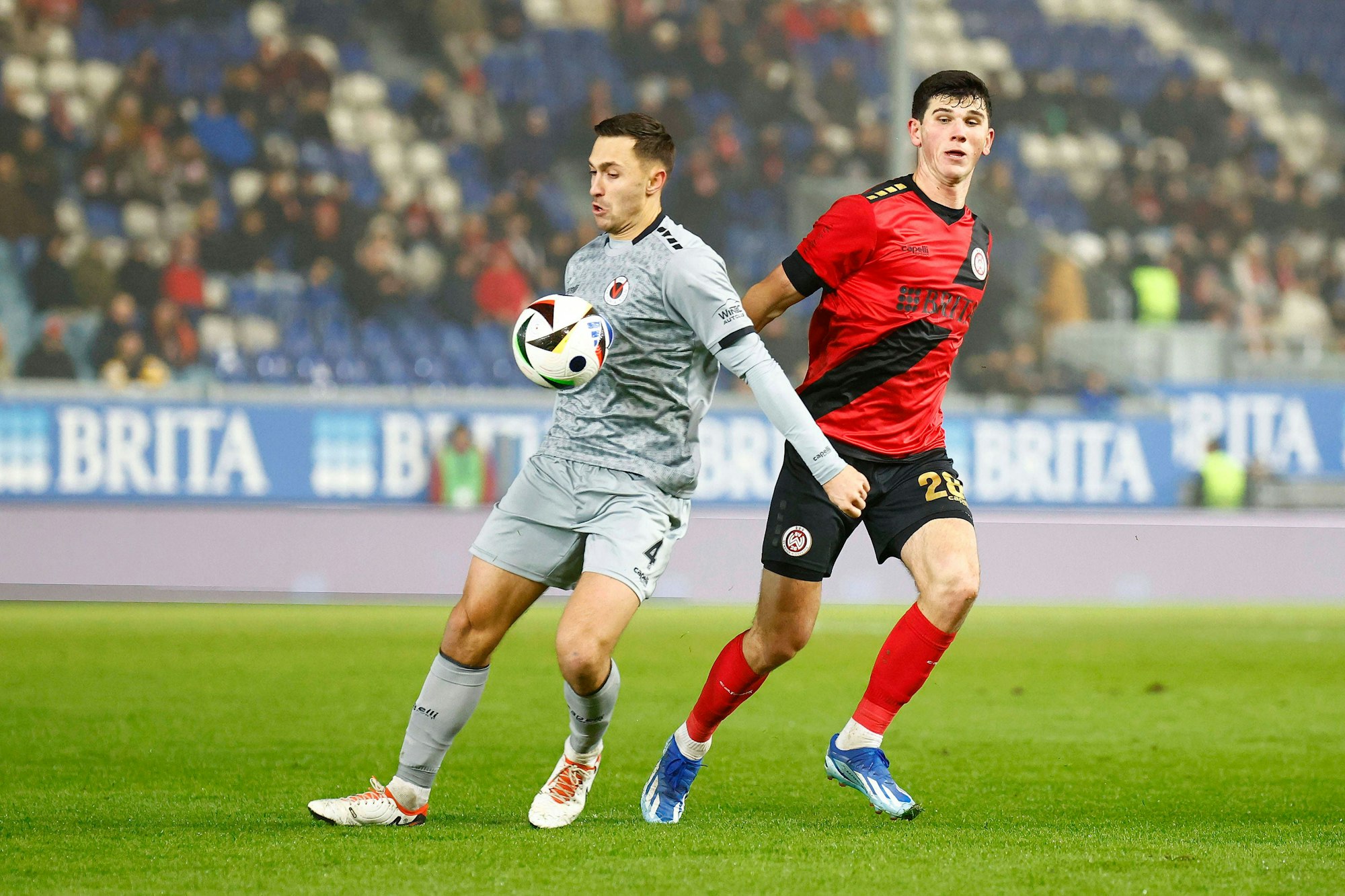 01.12.2024, xavx, Fussball 3.Liga, SV Wehen Wiesbaden - FC Viktoria Köln emspor, v.l. Kevin Pytlik FC Viktoria Köln, Moritz Flotho SV Wehen Wiesbaden DFL/DFB REGULATIONS PROHIBIT ANY USE OF PHOTOGRAPHS as IMAGE SEQUENCES and/or QUASI-VIDEO Wiesbaden *** 01 12 2024, xavx, Fussball 3 Liga, SV Wehen Wiesbaden FC Viktoria Köln emspor, v l Kevin Pytlik FC Viktoria Köln , Moritz Flotho SV Wehen Wiesbaden DFL DFB REGULATIONS PROHIBIT ANY USE OF PHOTOGRAPHS as IMAGE SEQUENCES and or QUASI VIDEO Wiesbaden
