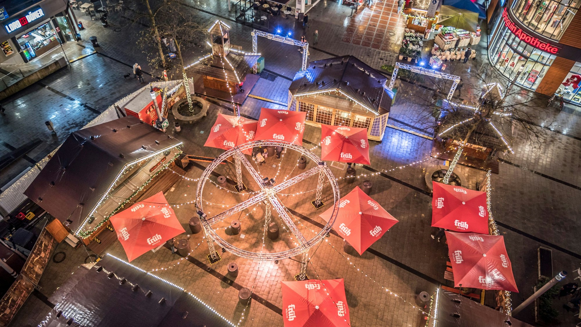 Das Winterdorf in der Wiesdorfer Innenstadt