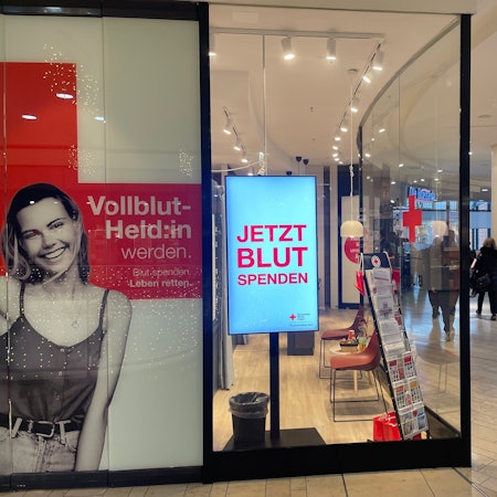 Die Pop-Up-Blutspende der DRK in der Rathaus-Galerie