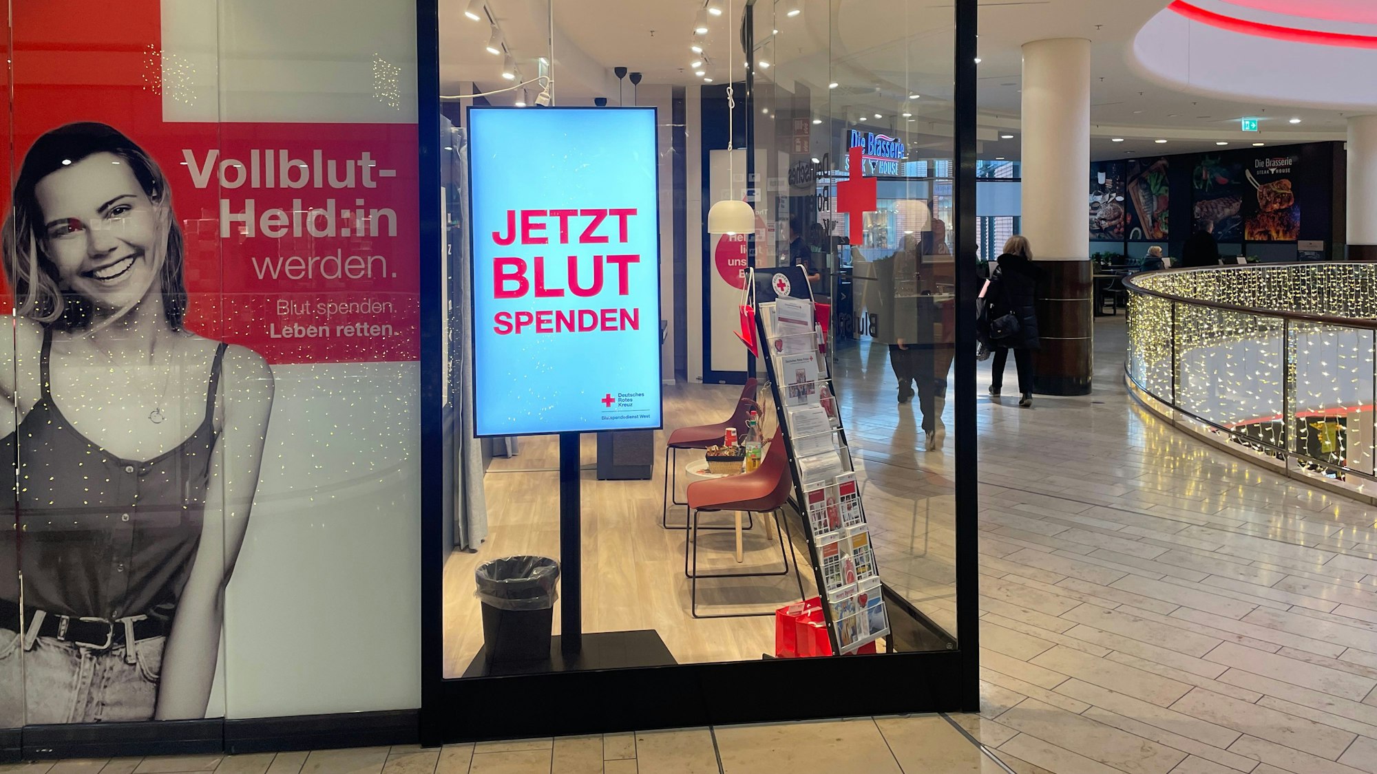 Die Pop-Up-Blutspende der DRK in der Rathaus-Galerie