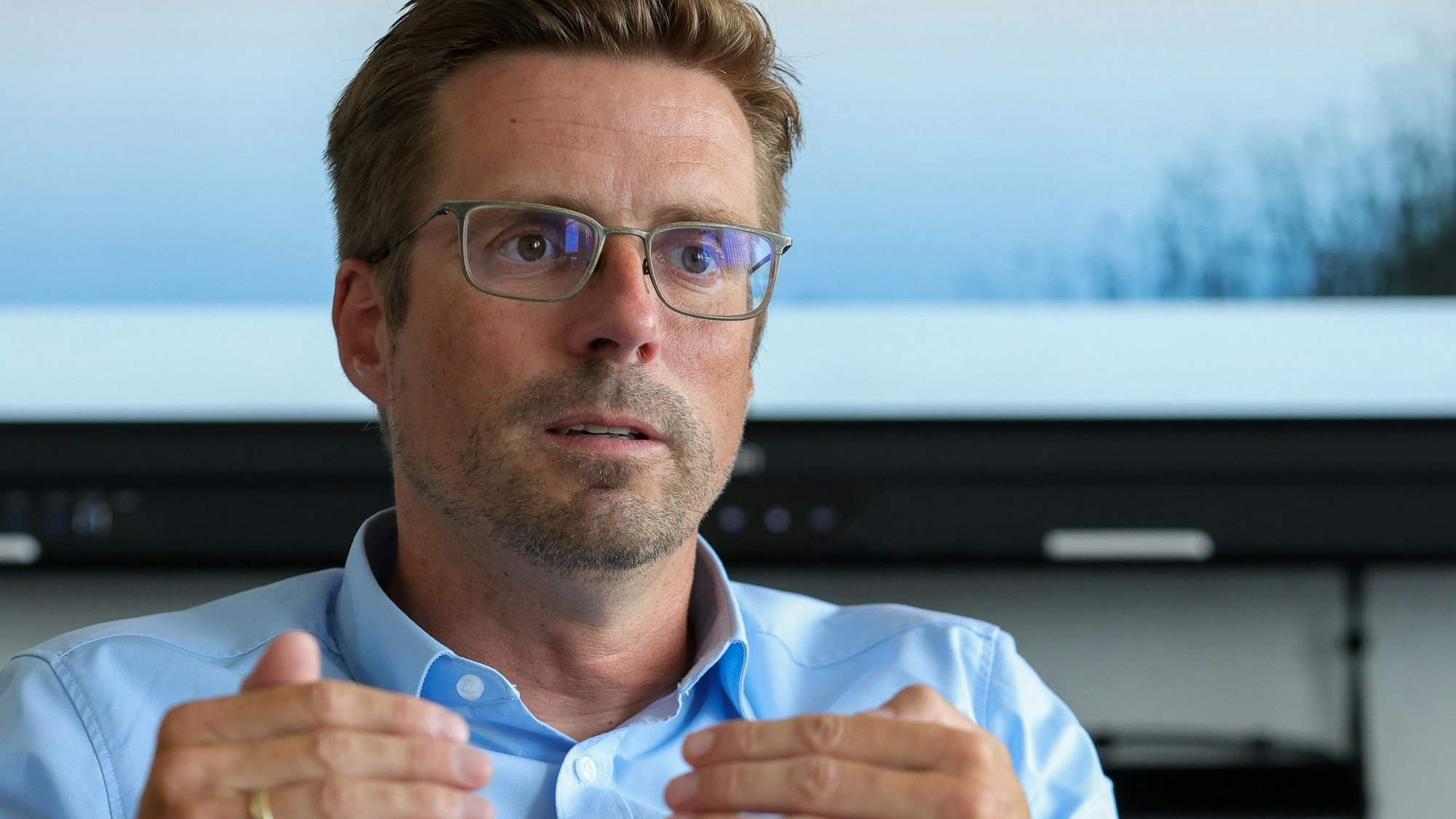 12.07.2023, Köln: Interview mit Andree Haack, dem Wirtschafts- und Stadtentwicklungsdezernenten der Stadt Köln.
Foto: Michael Bause