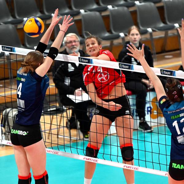 23.11.2024, Volleyball-Bayer leverkusen-VCO Dresden
mitte: Isabel Schneider (Bayer)
Foto: Uli Herhaus