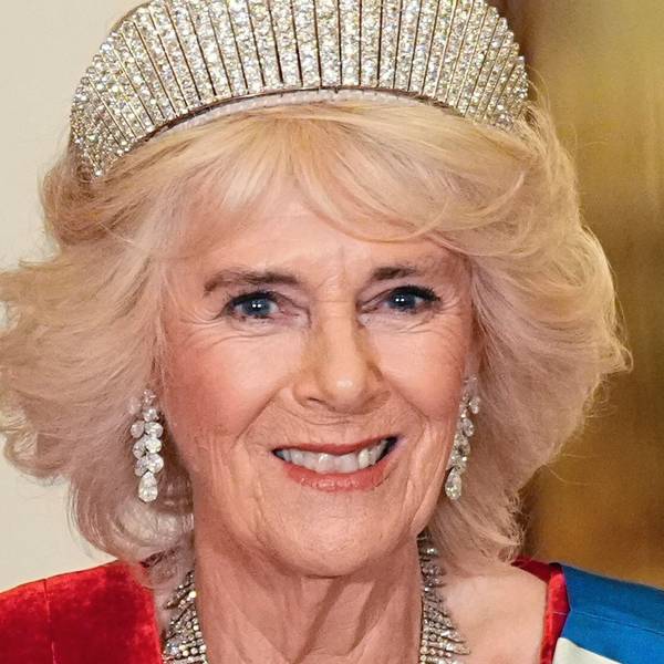 Königin Camilla vor einem Staatsbankett im Buckingham Palace.