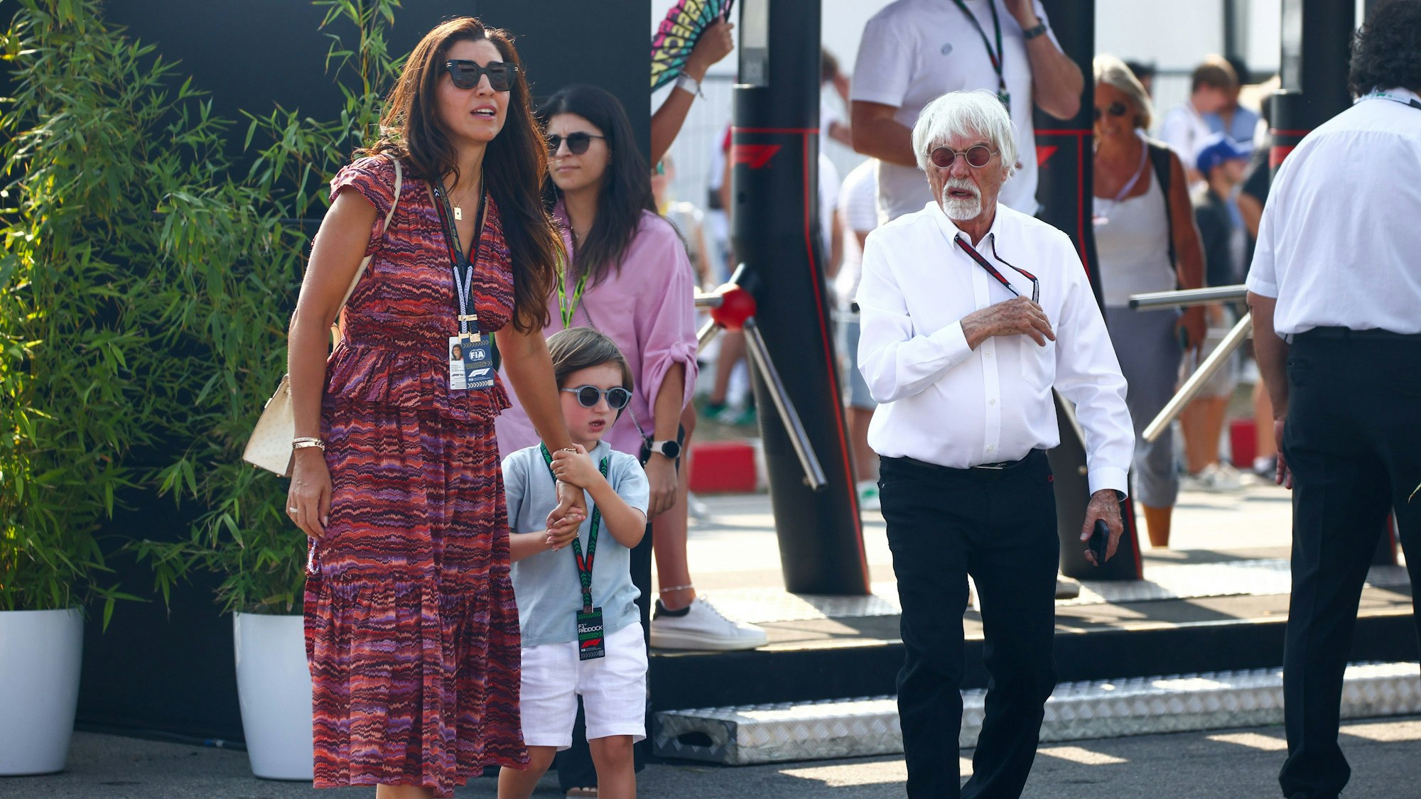 Bernie Ecclestone mit seiner Frau Fabiana Flosi Ecclestone und ihrem gemeinsamen Sohn Ace.