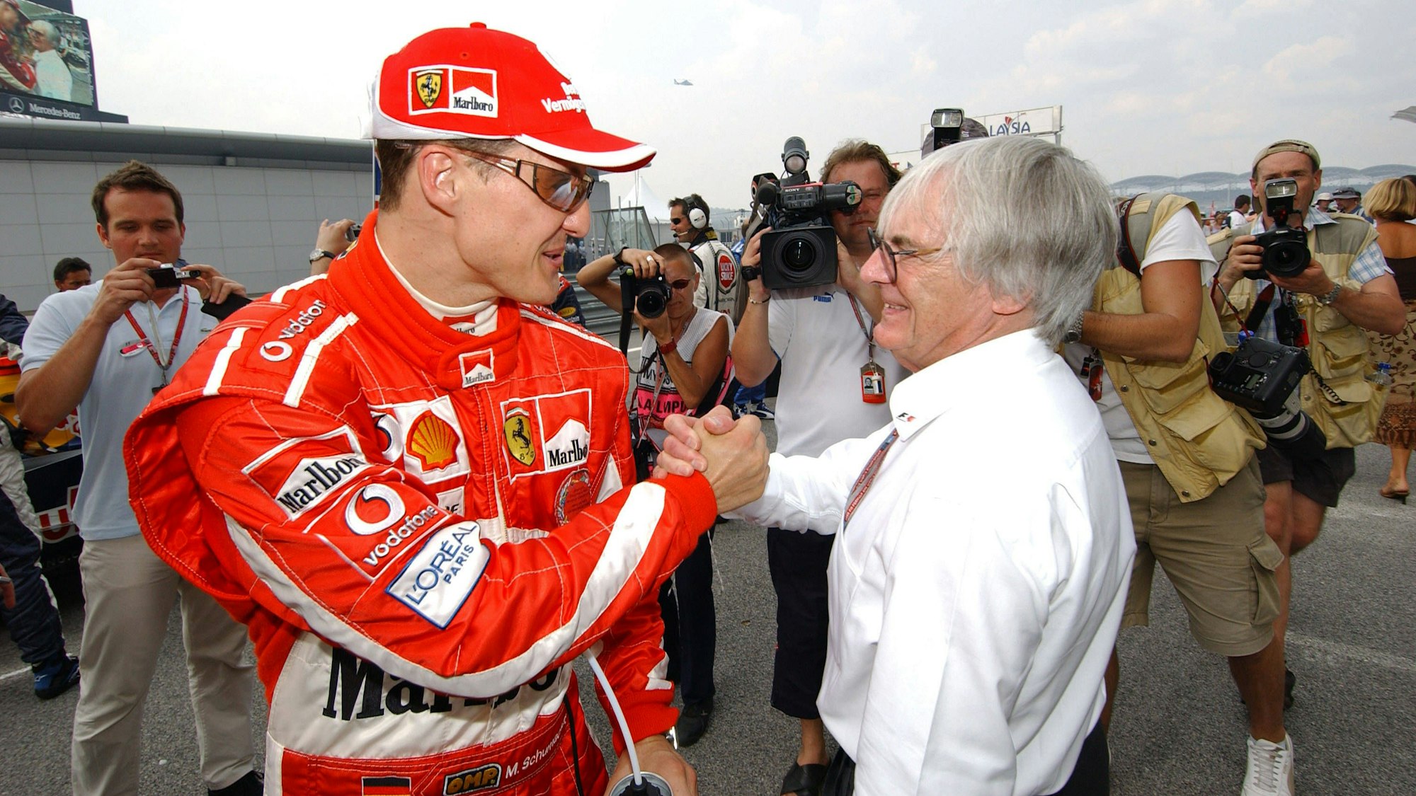 Michael Schumacher und Bernie Ecclestone.