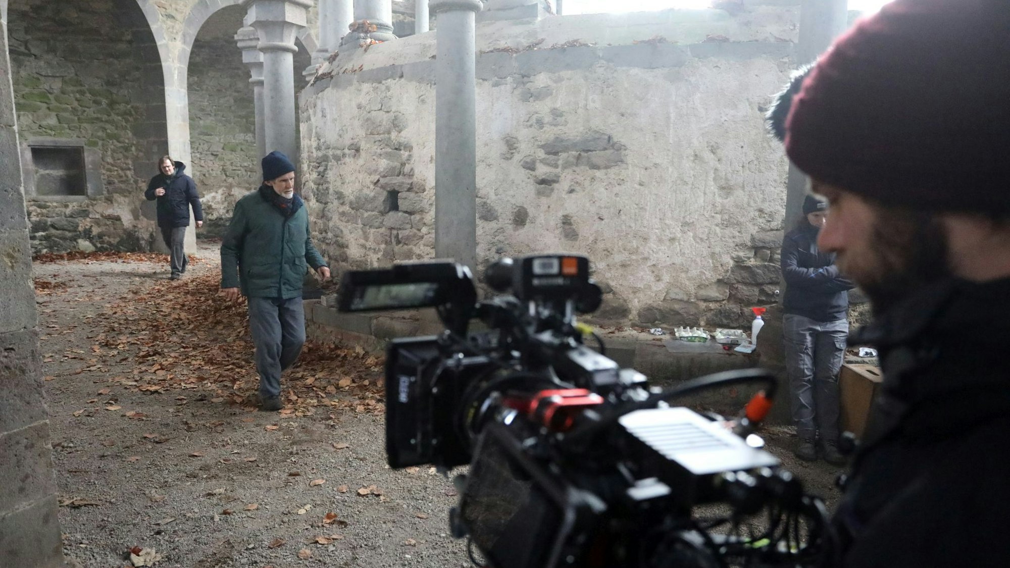 Dreharbeiten für Kinofilm auf dem Klostergelände in Heisterbach