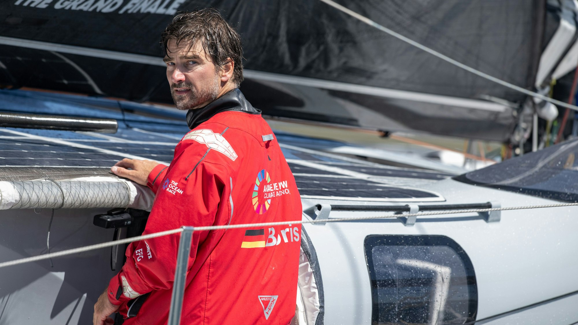 Boris Herrmann auf «Malizia – Seaexplorer», mit der er Anfang Dezember solo an der Tranatlantik-Regatta Retour à La Base teilnimmt.