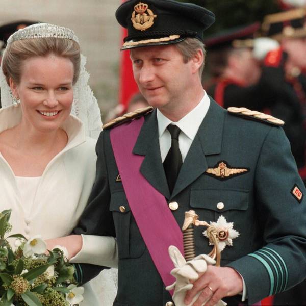 Königin Mathilde und König Philippe bei ihrer Hochzeit im Jahre 1999.