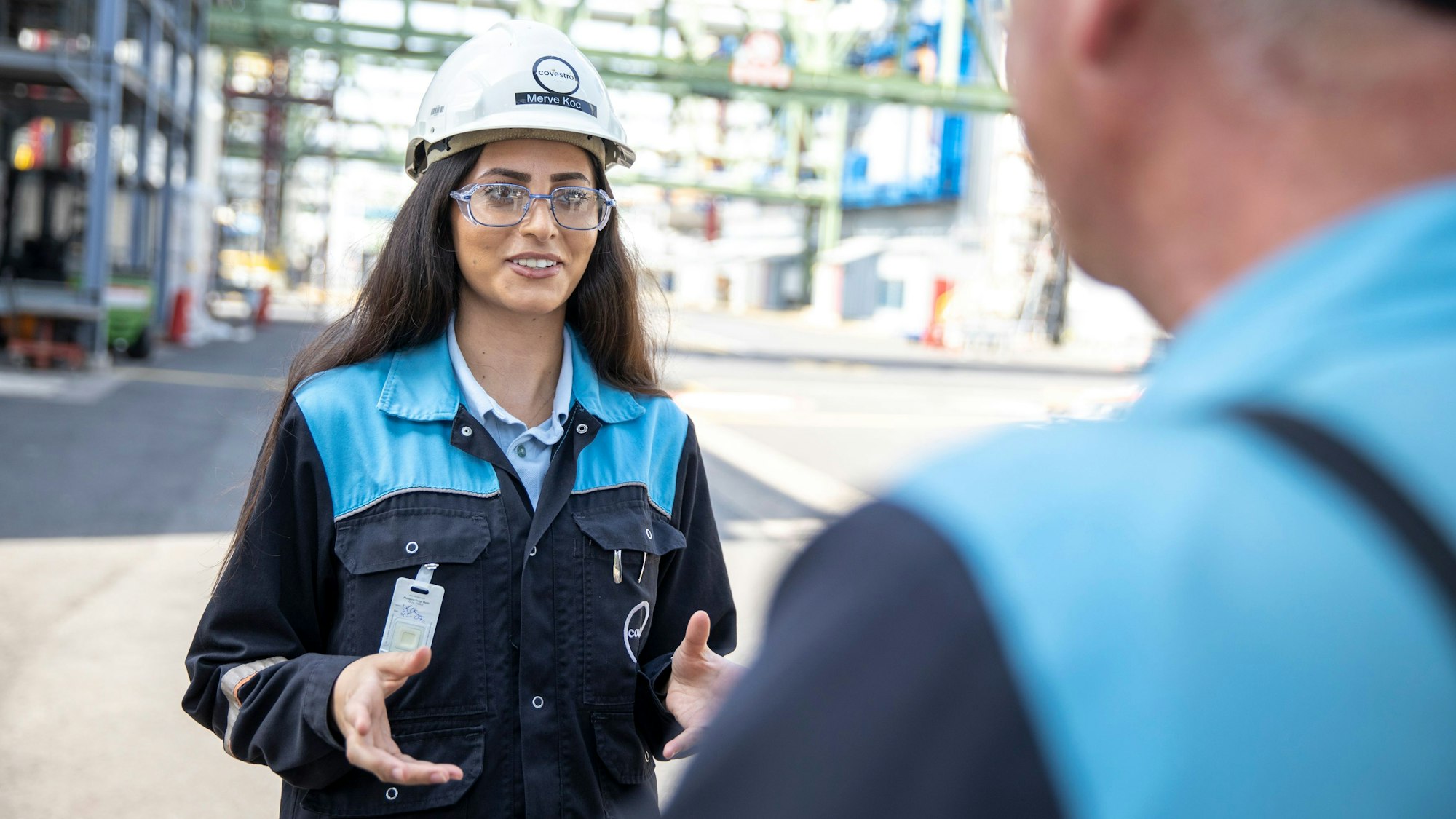 Covestro Mitarbeiterin Merve Koc am 25. Juli 2019 in Dormagen