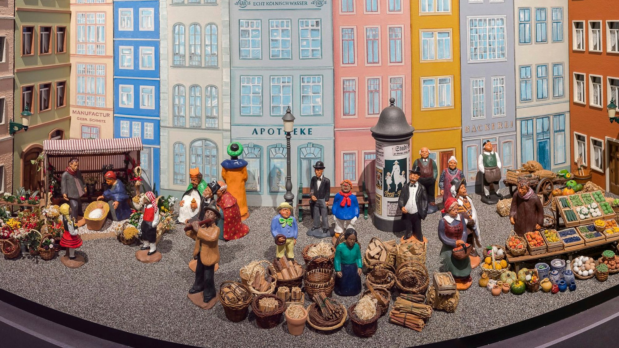 Die Krippe, die im Foyer des Kölnischen Stadtmuseums zu sehen ist.