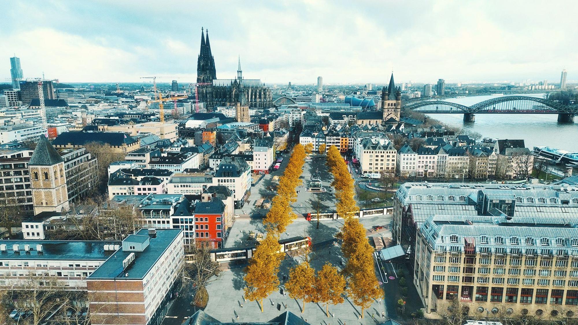 Visualisierungen des gemeinsamen Plans von CDU, SPD und FDP für die Ost-West-Achse, veröffentlicht am 6.12.2024