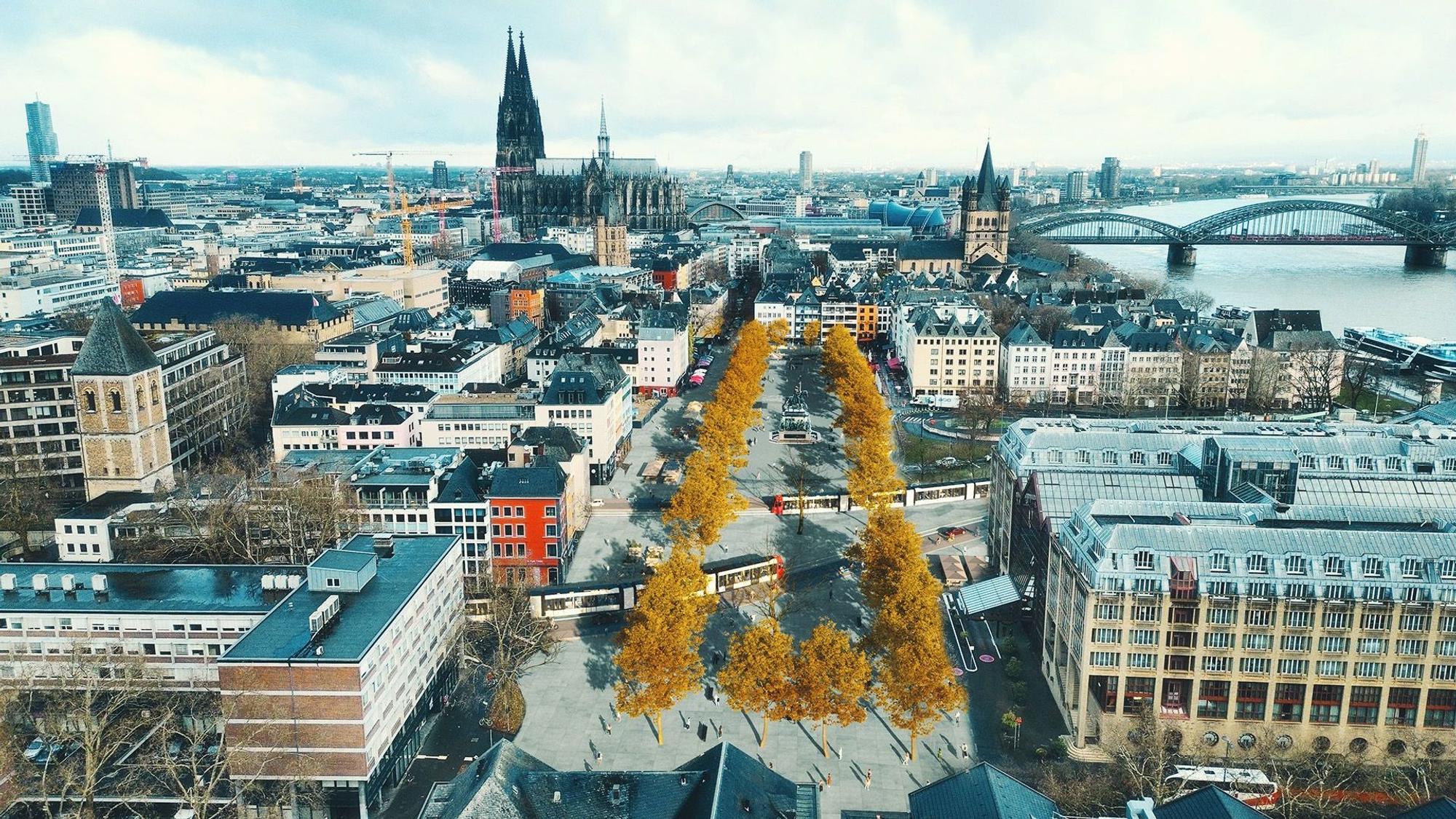 Visualisierungen des gemeinsamen Plans von CDU, SPD und FDP für die Ost-West-Achse, veröffentlicht am 6.12.2024