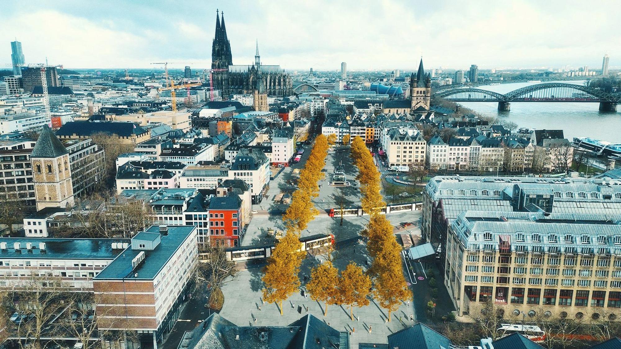 Visualisierungen des gemeinsamen Plans von CDU, SPD und FDP für die Ost-West-Achse, veröffentlicht am 6.12.2024