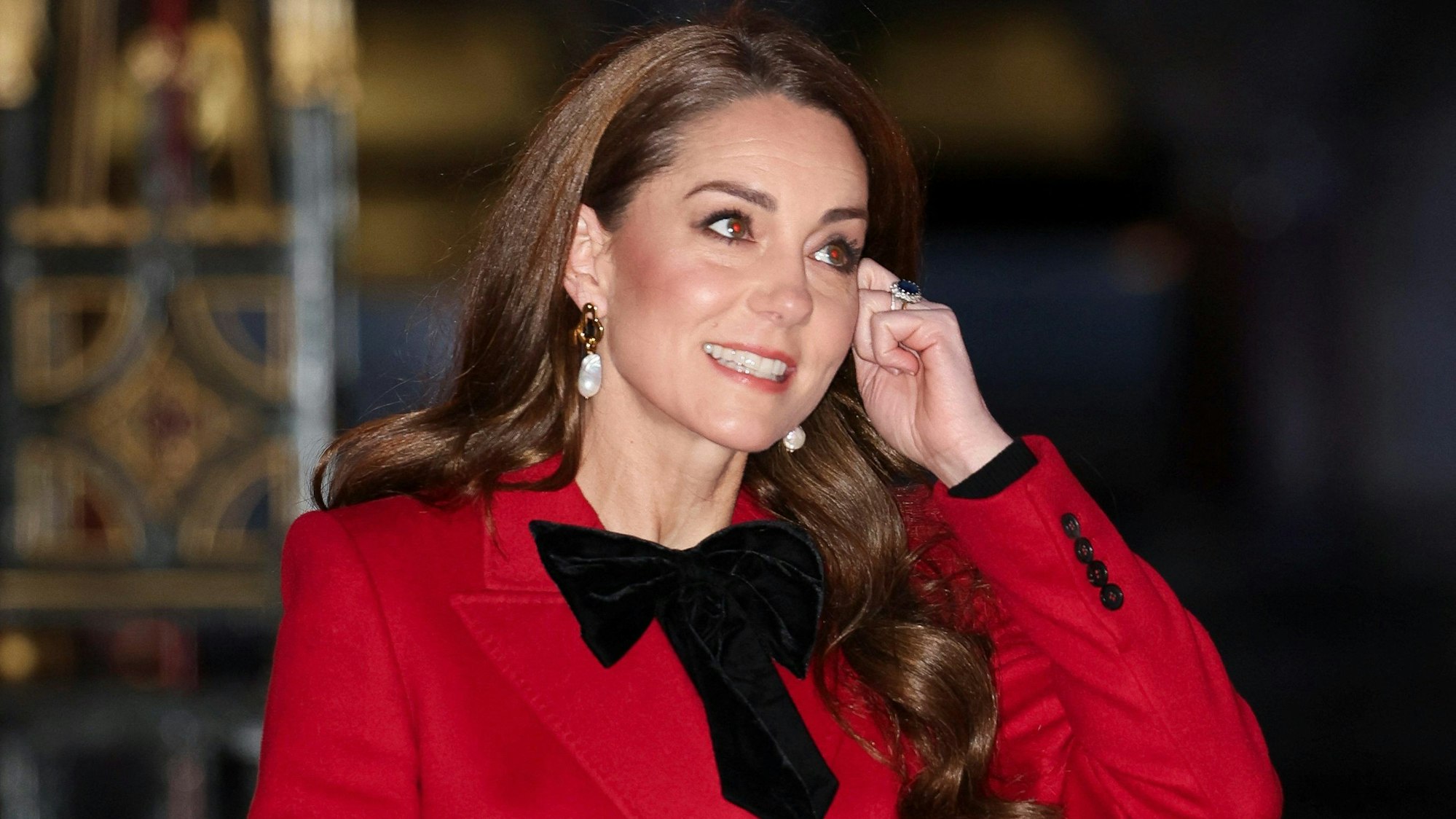 Kate, Prinzessin von Wales, kommt zur Weihnachtsmesse „Together at Christmas“ in der Westminster Abbey in London.