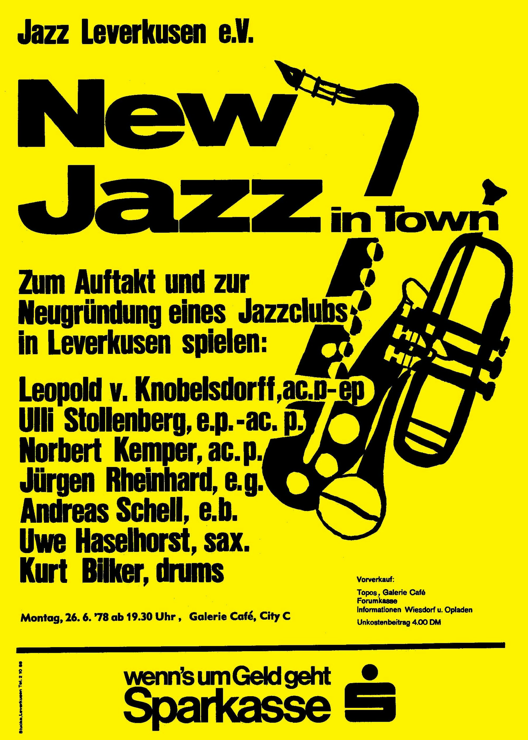 Erstes Konzert Jazz Lev e.V., nicht im topos, sondern in der City C (Galerie-Café) Foto: Jazz Lev e.V.
