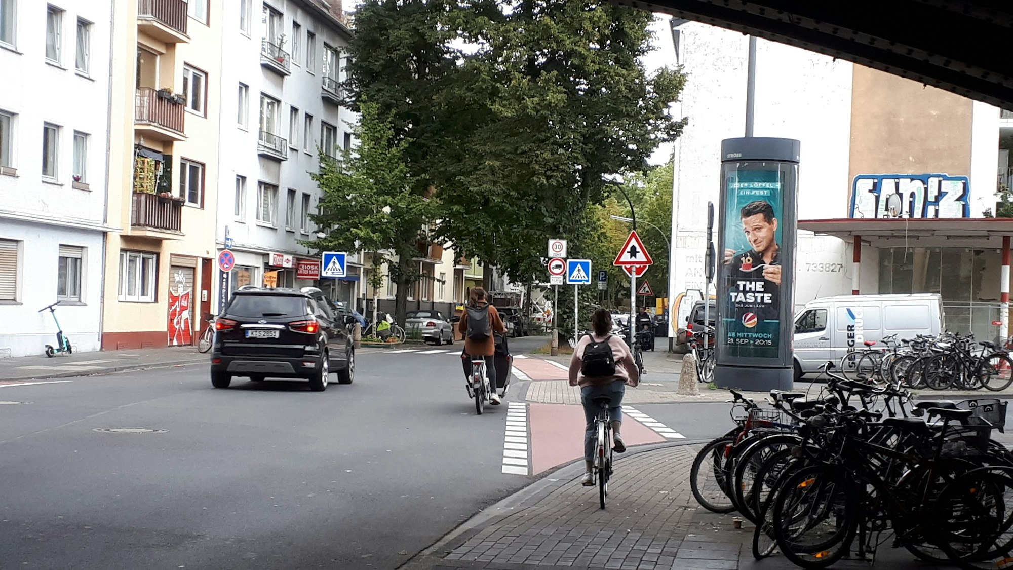 Blick auf die Einmündung Escher Straße / Hartwichstraße