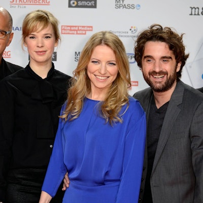 Christoph Maria Herbst, Milena Dreissig, Diana Staehly, Oliver Wnuk und Bjarne Mädel bei der Weltpremiere von „Stromberg - Der Film“ im Kölner Cinedom.