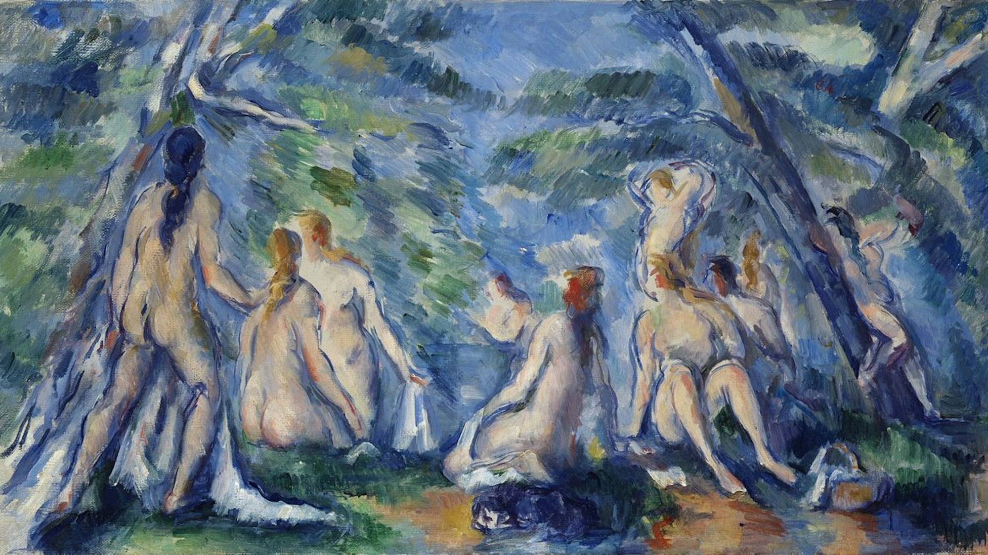 Paul Cézanne, Badende, um 1895/96, Öl auf Leinwand, Museum Langmatt, Baden