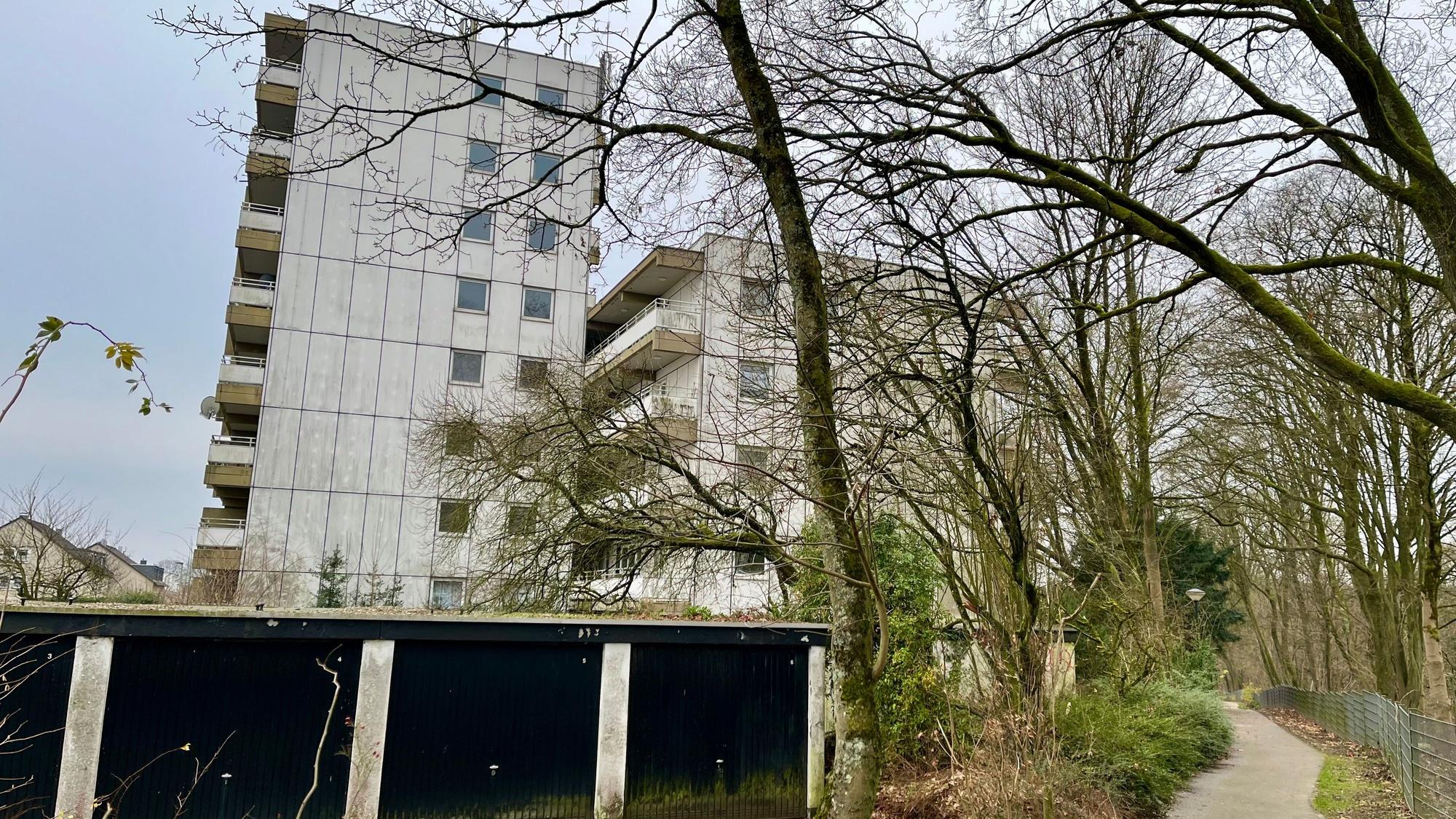 Der marode Wohnblock am Akazienweg in Burscheid-Hilgen