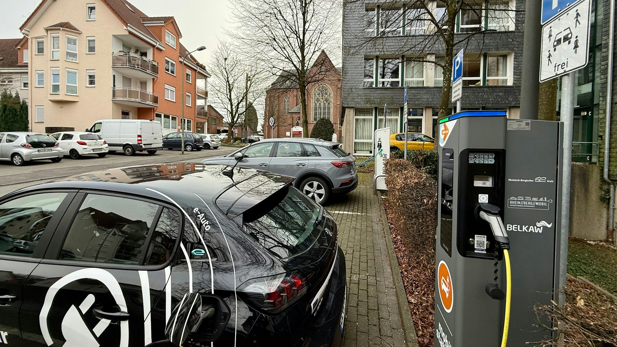 Die Ladesäulen am Burscheider Rathaus