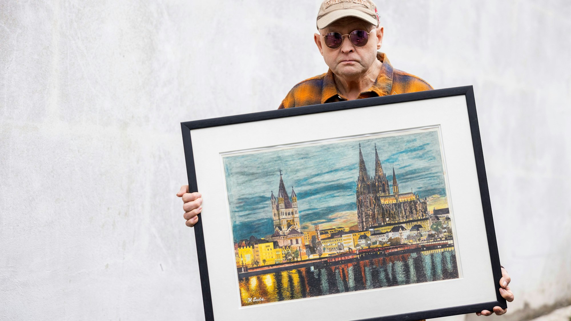 Harald hat diese Schraffur vom Kölner Stadtpanorama angefertigt. Im Kinderheim war er wie ein Schwachsinniger behandelt worden.