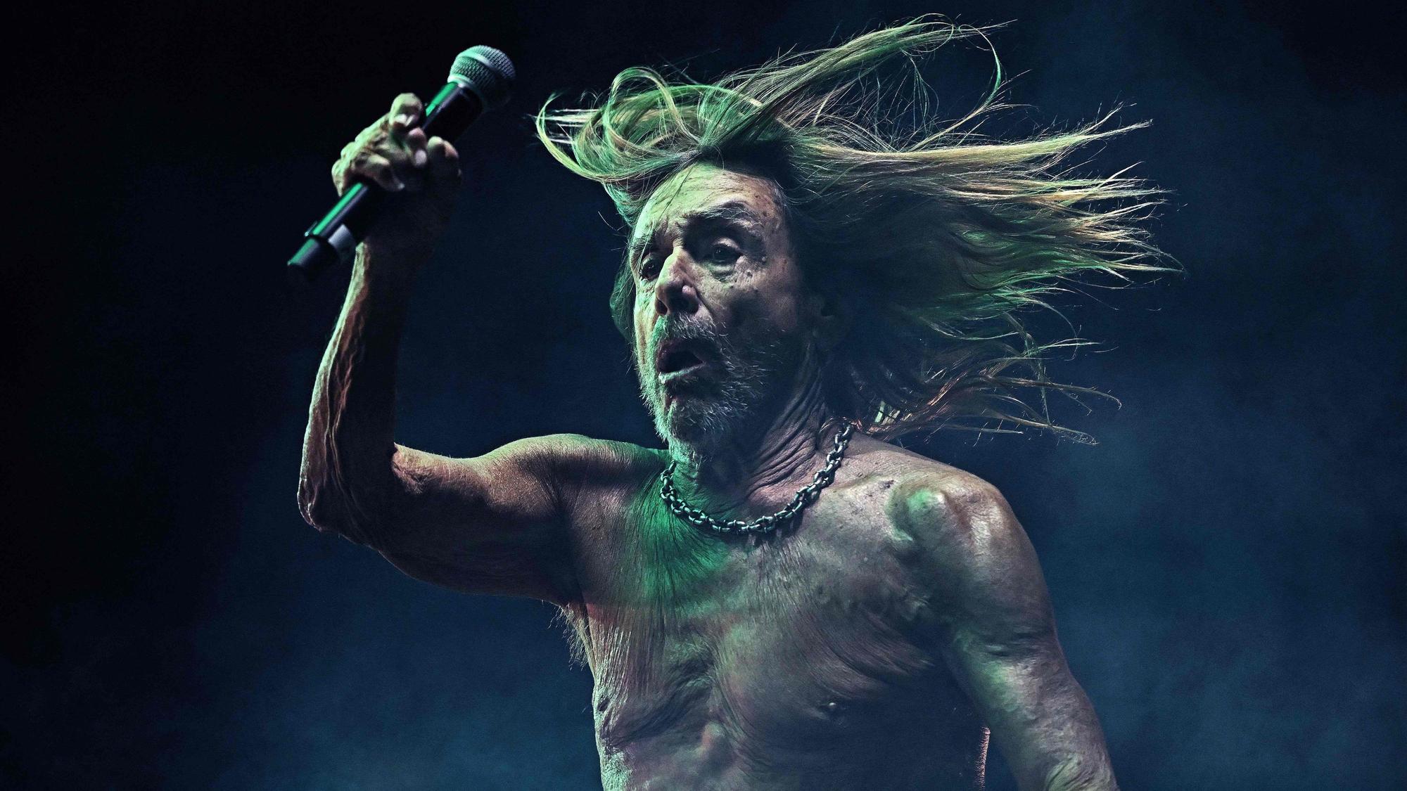 US singer Iggy Pop performs at the annual Corona Capital music festival in Mexico City on November 17, 2024. (Photo by CARL DE SOUZA / AFP)