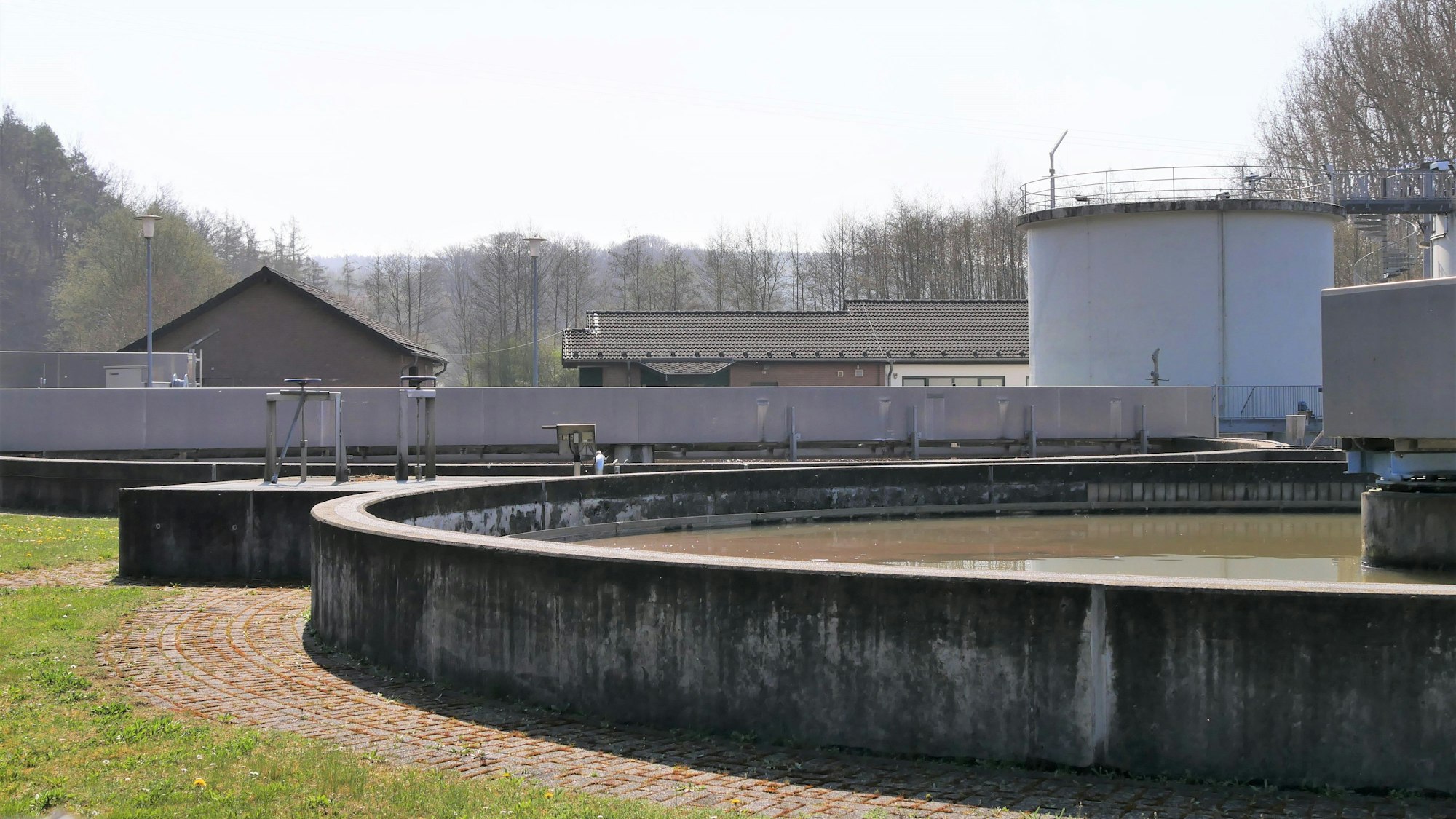 Blick auf die Kaller Kläranlage.