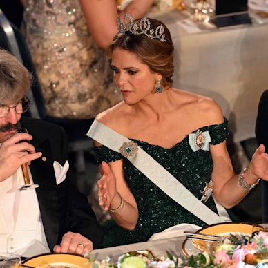 Prinzessin Madeleine beim Plausch mit dem Genetiker und Medizinnobelpreisträger Gary Ruvkun.