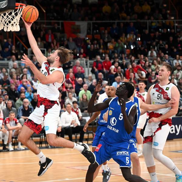 29.09.2024, Basketball-Bayer Giants Leverkusen-Schwelm
links: Sebastian Brach (Bayer)
Foto: Uli Herhaus