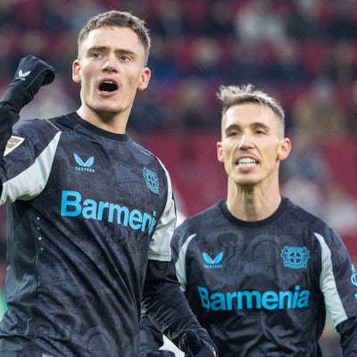 Florian Wirtz erzielte am Samstag in Augsburg das 2:0 für Bayer 04 Leverkusen.