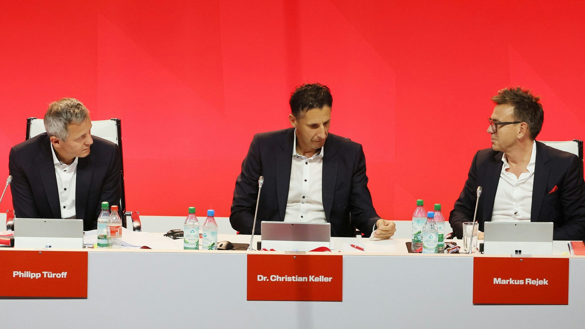 Philipp Türoff, Christian Keller und Markus Rejek bildeten in den vergangenen Jahren die Dreier-Geschäftsführung des 1. FC Köln.