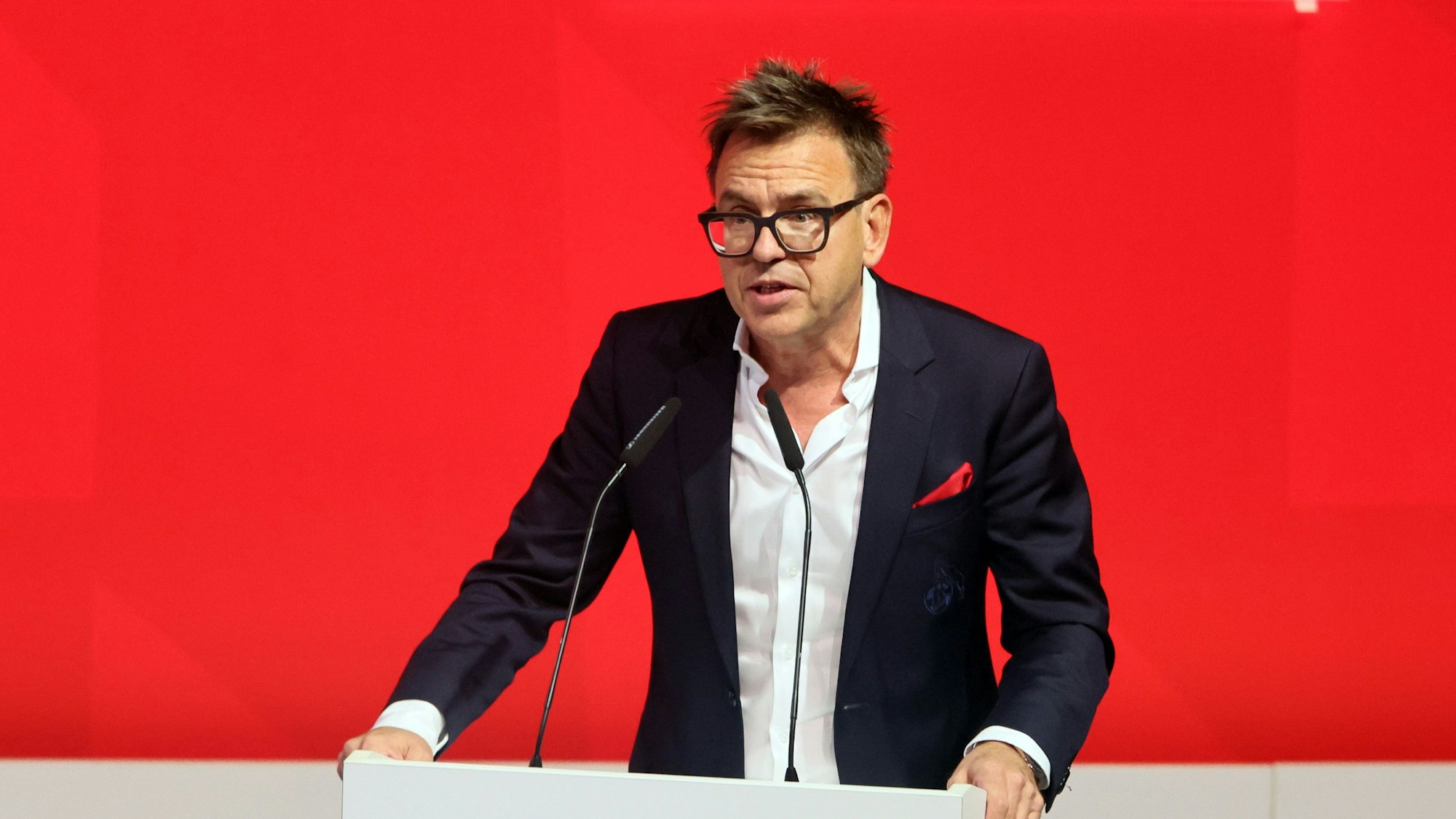 1. FC Köln, Mitgliederversammlung, 24.09.2024, 18.00 Uhr, Markus Rejek (1. FC Köln), Bild: Herbert Bucco